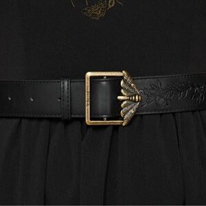 Disturbia Black Belt with Gold Insect Buckle